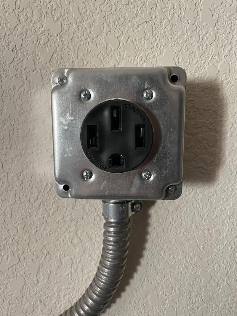 NEMA 14-50 outlet installed for Electrical Panel Upgrade in Crest